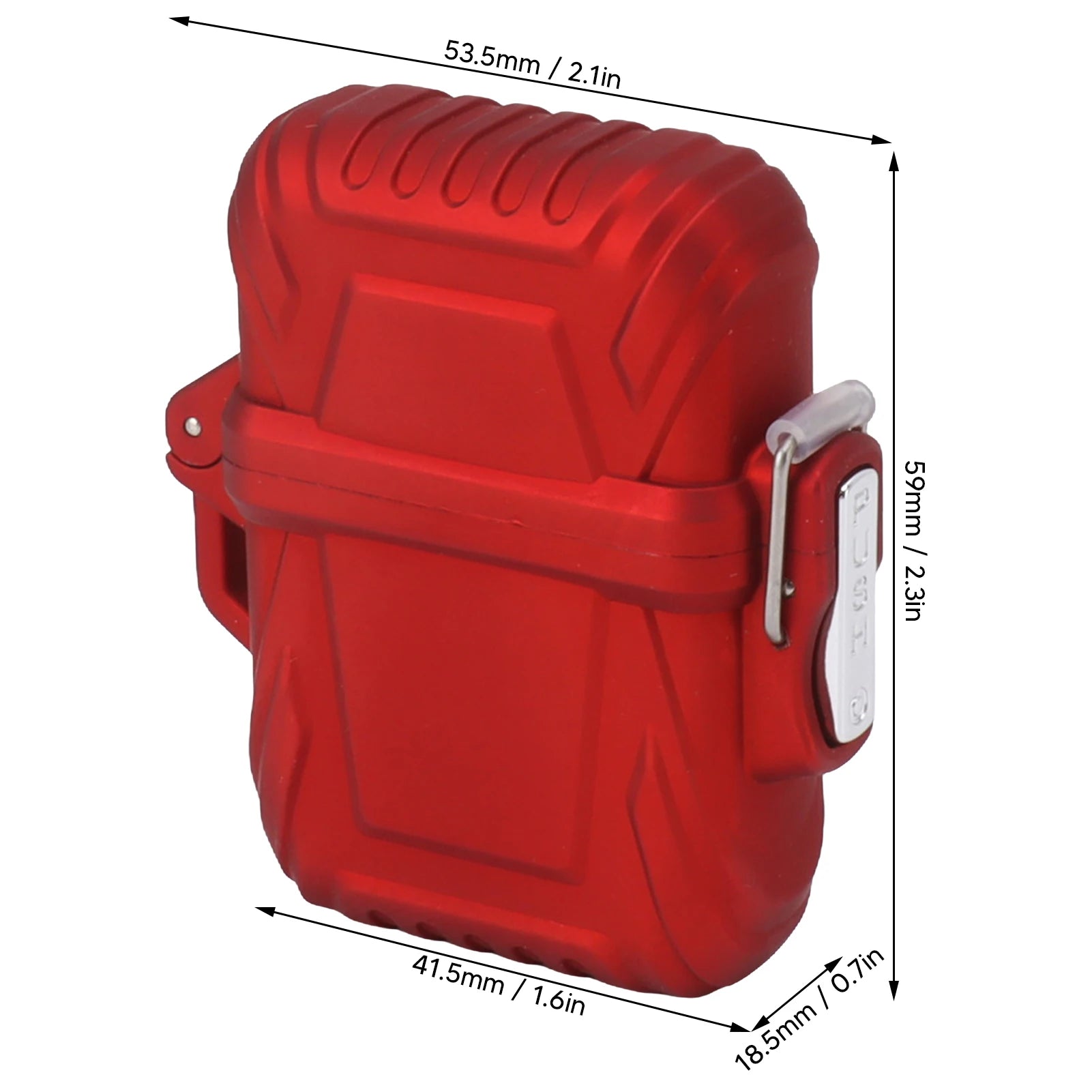 2Pcs Lighter Case Portable Lighter Pouch IP56 Waterproof Plastic Firestarter Case for Outdoor Camping Travel Qme