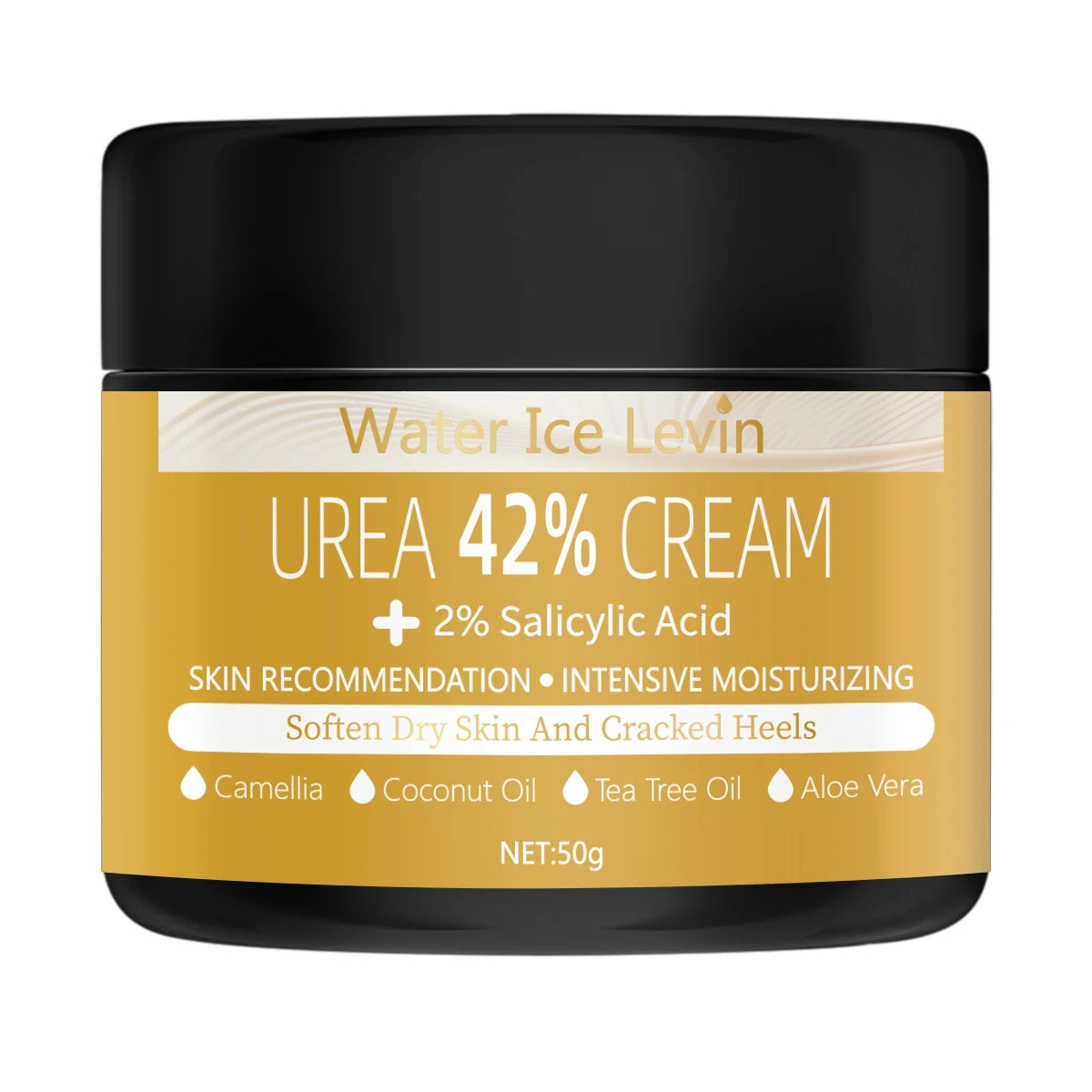 42% urea foot cream, containing 2% salicylic acid, coconut oil, and tea tree - enhances moisturizing and nourishes the skin Qme YELLOW 50g