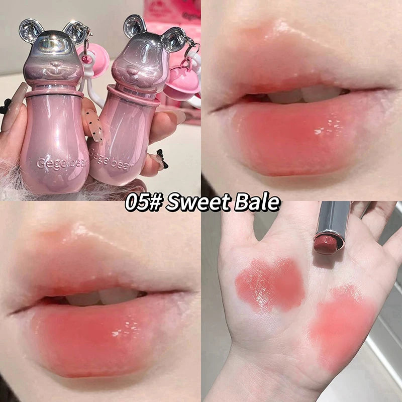 Gege Bear Sweet Pendant Lipstick Matte Mirror Textures Watery Qme GX1292-5