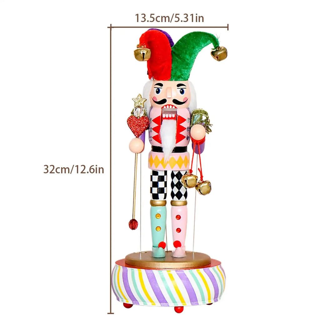 Nutcracker Music Box Christmas Seasonal Decoration Festive Desk Qme