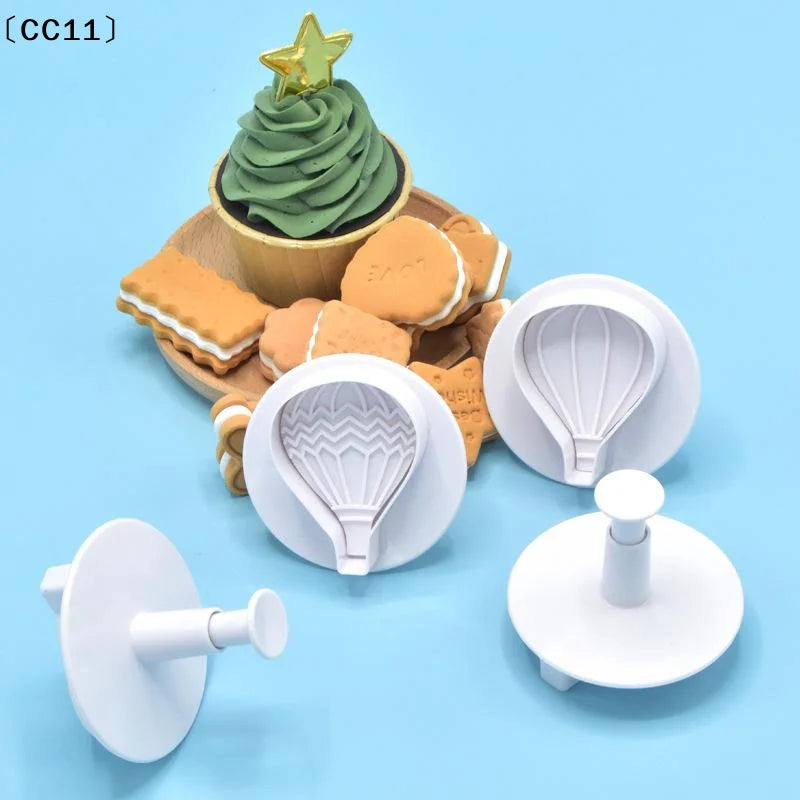 Air Balloon Frosting Cookie Mold Spring Press Cake Decoration Qme