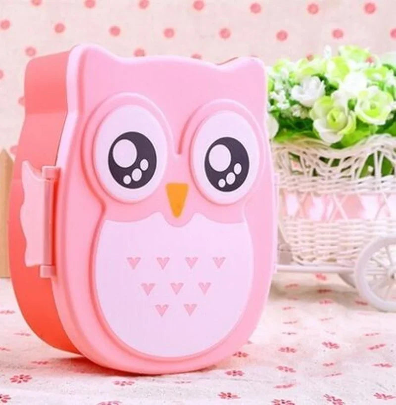 Portable Plastic Children Students Lunch Box Bento Food Container Qme Pink
