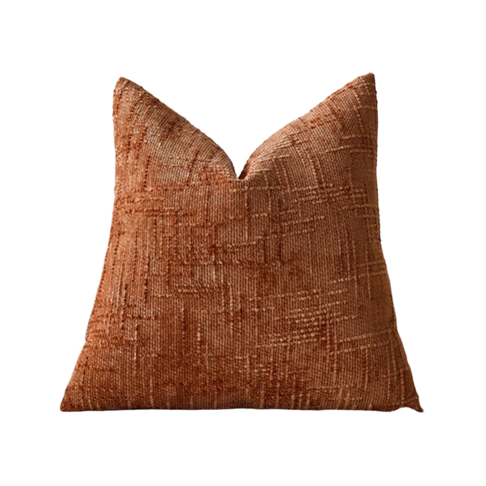 Vintage Solid Color Square Chenille Pillow Covers Texture Home Resturant Decorative Cushion Cases Skin-friendly Bed Supplies Qme Orange One Size