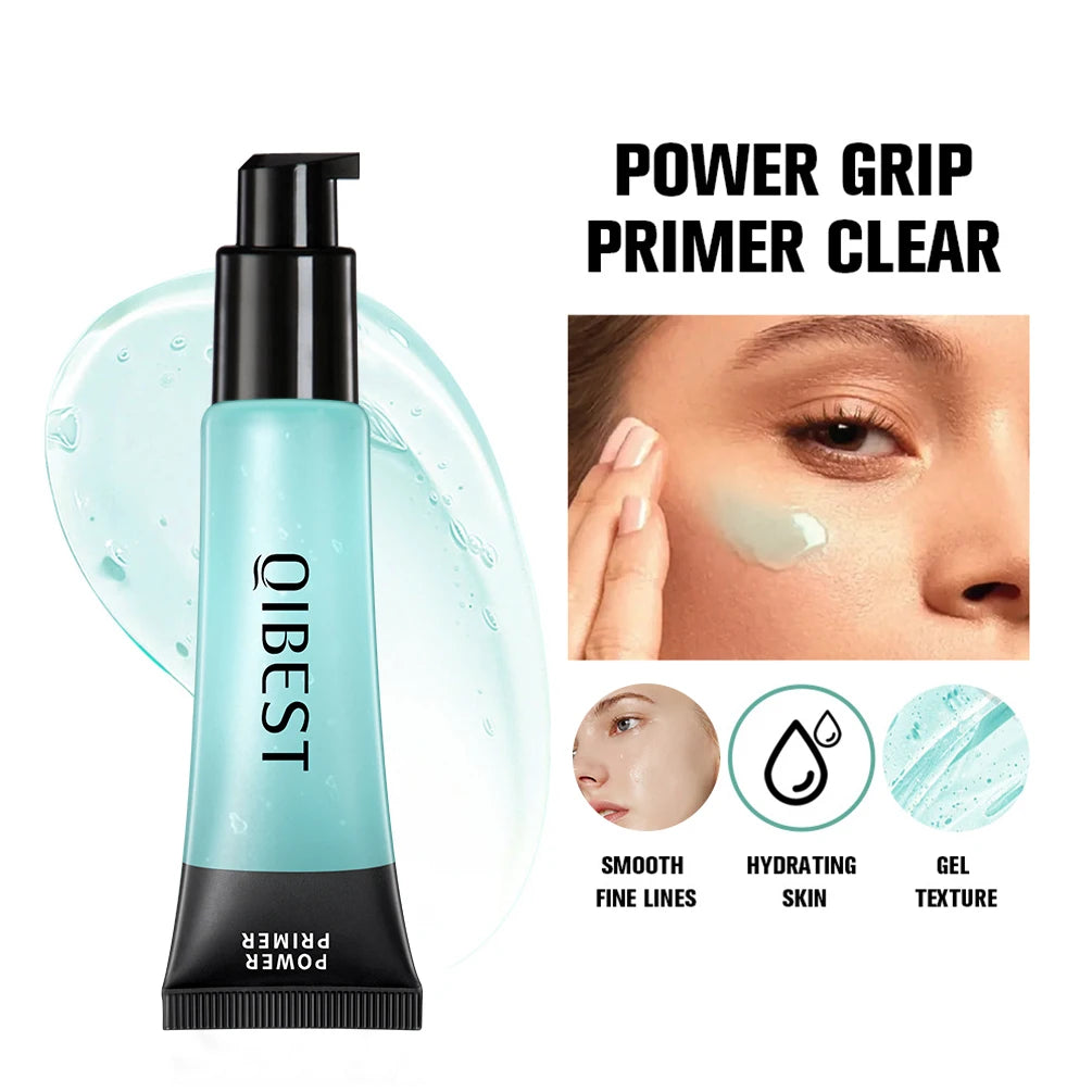 QIBEST 32ml Power Grip Primer Gel Based Hydrating Face Primer For Smoothing Skin Gripping Makeup Invisible Pore Colorless Primes Qme