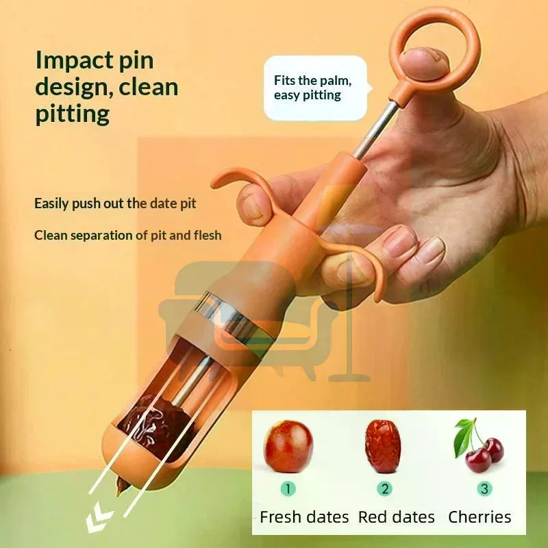 Cherry Pitter With Fast One Second Pit Removal And Non Slip Handle Red Date Pitter Home Kitchen Baking Use Fruit Tool Gadget Qme