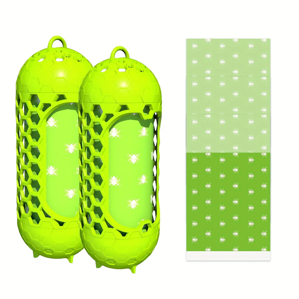 Wasp Trap Outdoor Hanging Carpenter Bee Trap for Outside Fly Wasp Catcher Fly Trap Indoor Killer Hunter for Hornet Gnat Mosquito Qme 2pcs