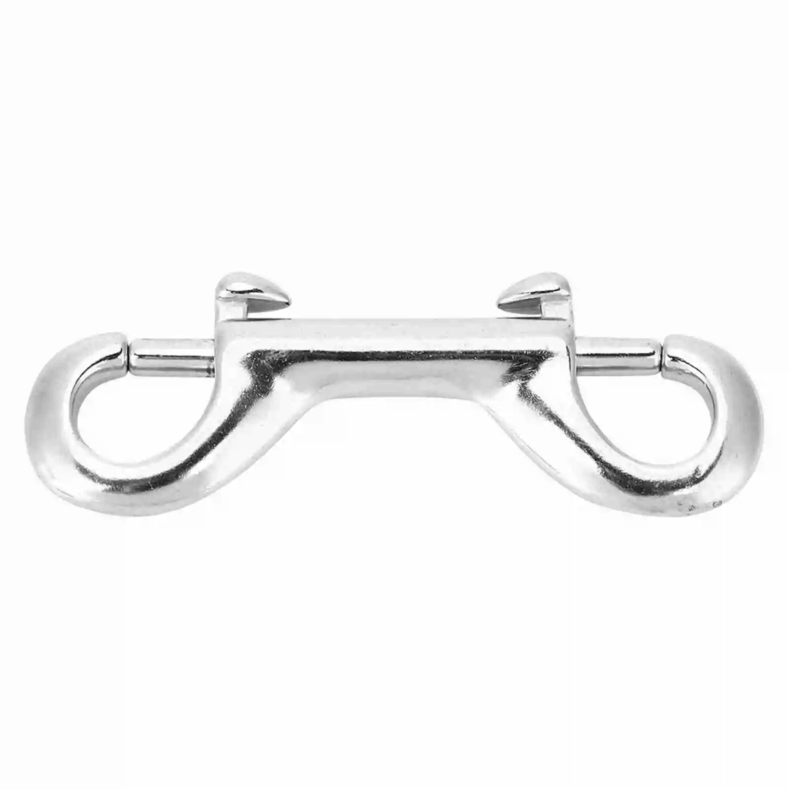 Diving Clip Diving Hook Silver Stainless Steel Double Ended Clip Hook Bolt Snap Diving Buckle Double Ended Snap Qme 77mm