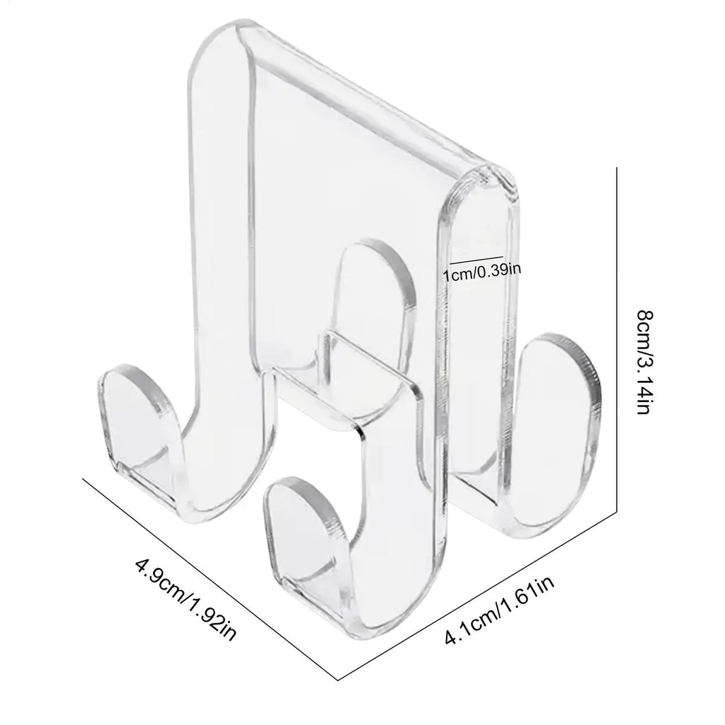 Shower Hooks Over Glass Door Acrylic Shower Door Towel Hooks Space-Saving Shower Door Hooks for Clothes Towels Washcloths and Qme