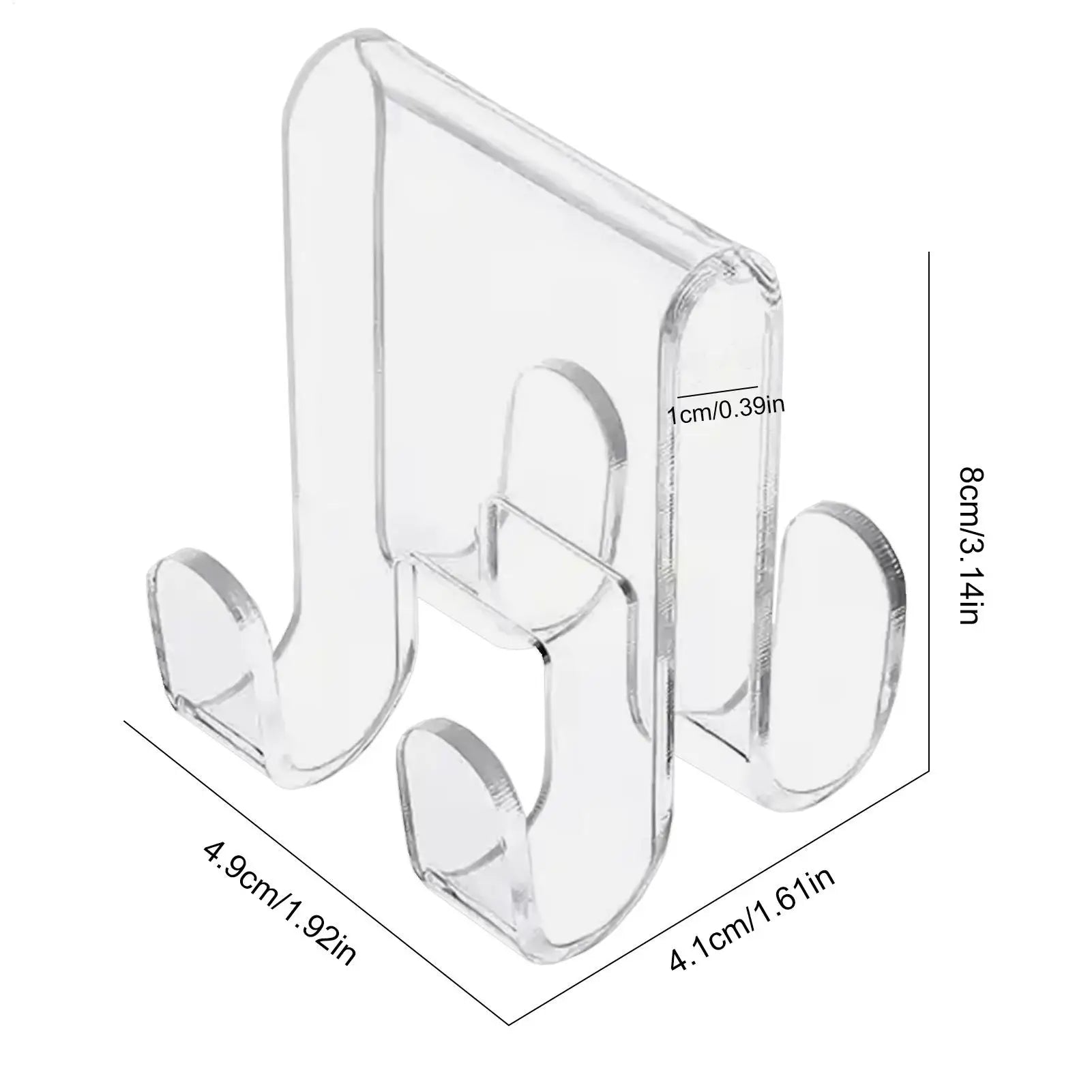 Shower Hooks Over Glass Door Acrylic Shower Door Towel Hooks Space-Saving Shower Door Hooks for Clothes Towels Washcloths and Qme