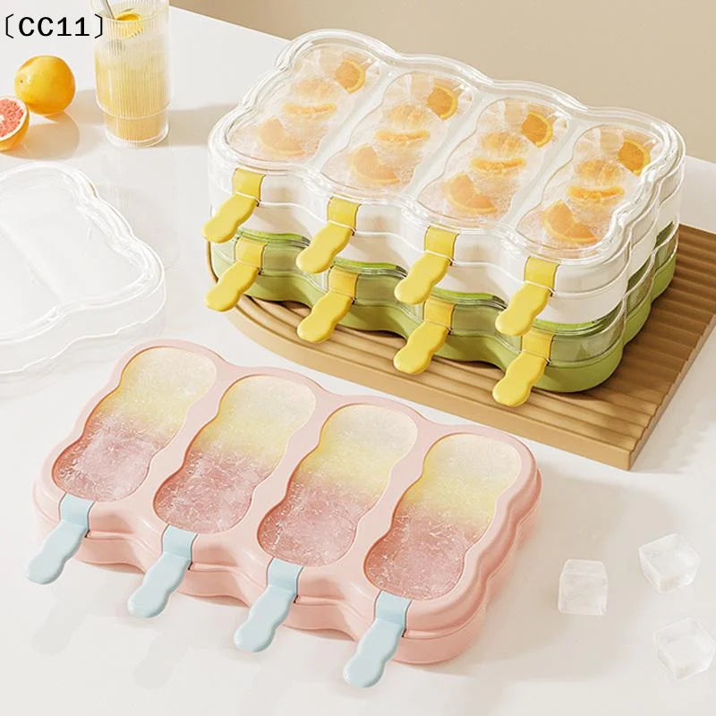 Silicone Ice Cream Molds Home Use Children Making Popsicles Cubes Qme