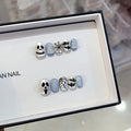Short Square Halloween Ghost Bat Cobweb Press Nails Cute Crystal Cat Qme GJ-CDJ-ZB81-M