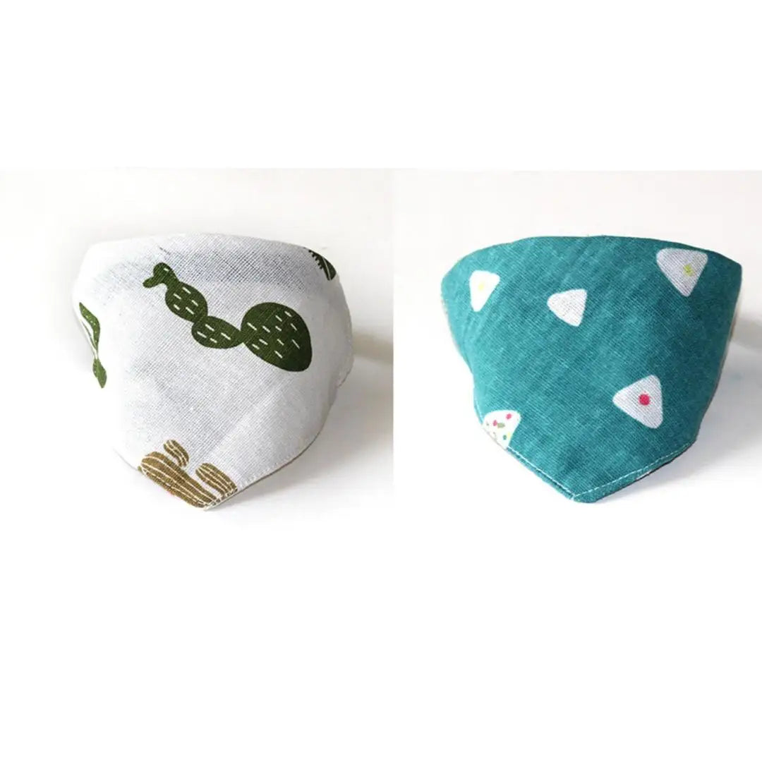 B Adorable Triangle Pet Drool Bib Without Collar Water Absorbing Reusable Cloth Practical Feeding Bib For Dogs And Kittens Qme 2pcs White triangle XL