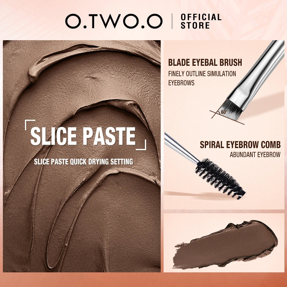 O TWO Eyebrow Pomade Brow Gel Wax 1 Waterproof Long Lasting Creamy Qme