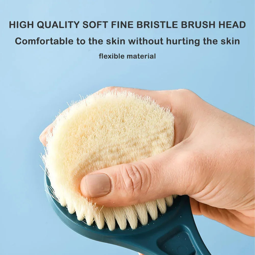 Long Handle Bath Brush Soft Hair Back Ball Bathroom Body Brushes Mud Qme