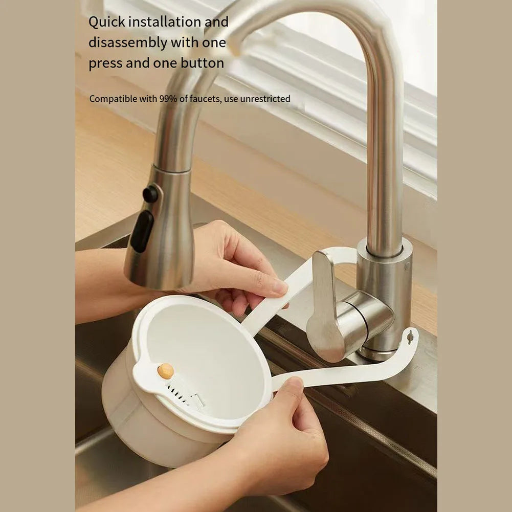 Creative Kitchen Sink Hanging Strainer Basket Detachable Openable Bottom Cover Kitchen Garbage Filter Quickly Drain Clean Rack Qme