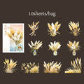 Stickers 10sheets/bag Pampas Grass Stickers Handbook Stationery DIY Handmade Scrapbook & Journal Decorative Sticker Packs Qme 1