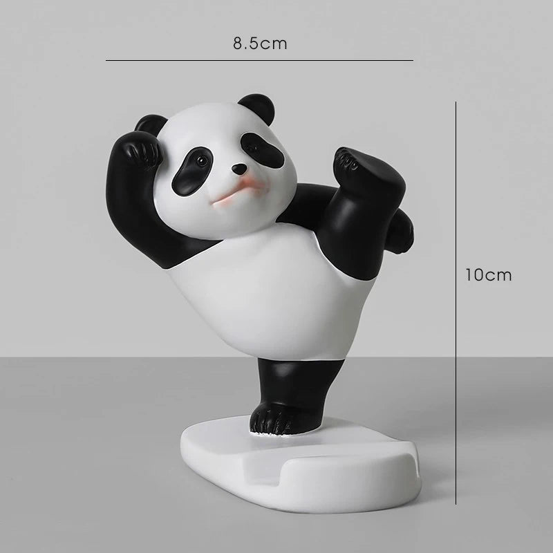 Cute Creative Panda Figurines Interior Universal Cell Mobile Phone Qme A2