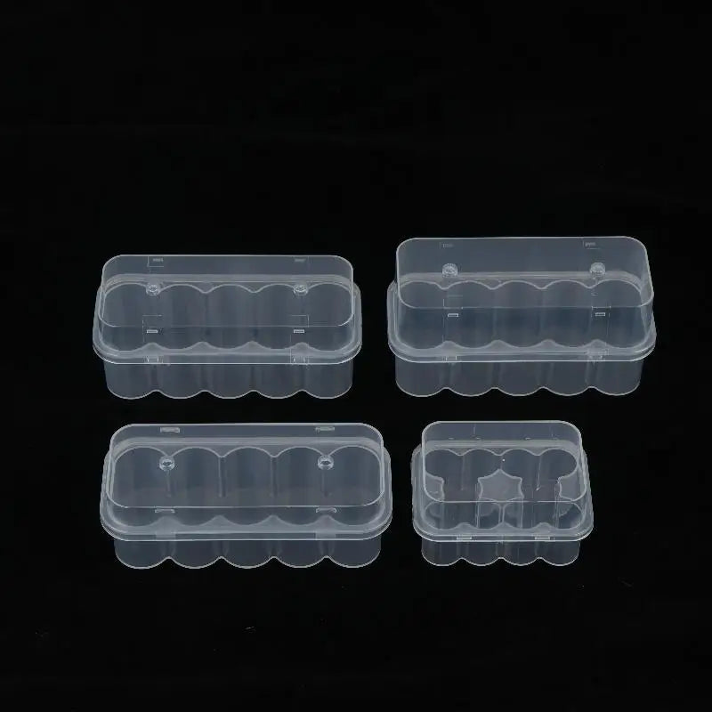 10-Slot Vial Storage Case Stackable Plastic Clear Microtube Box Qme