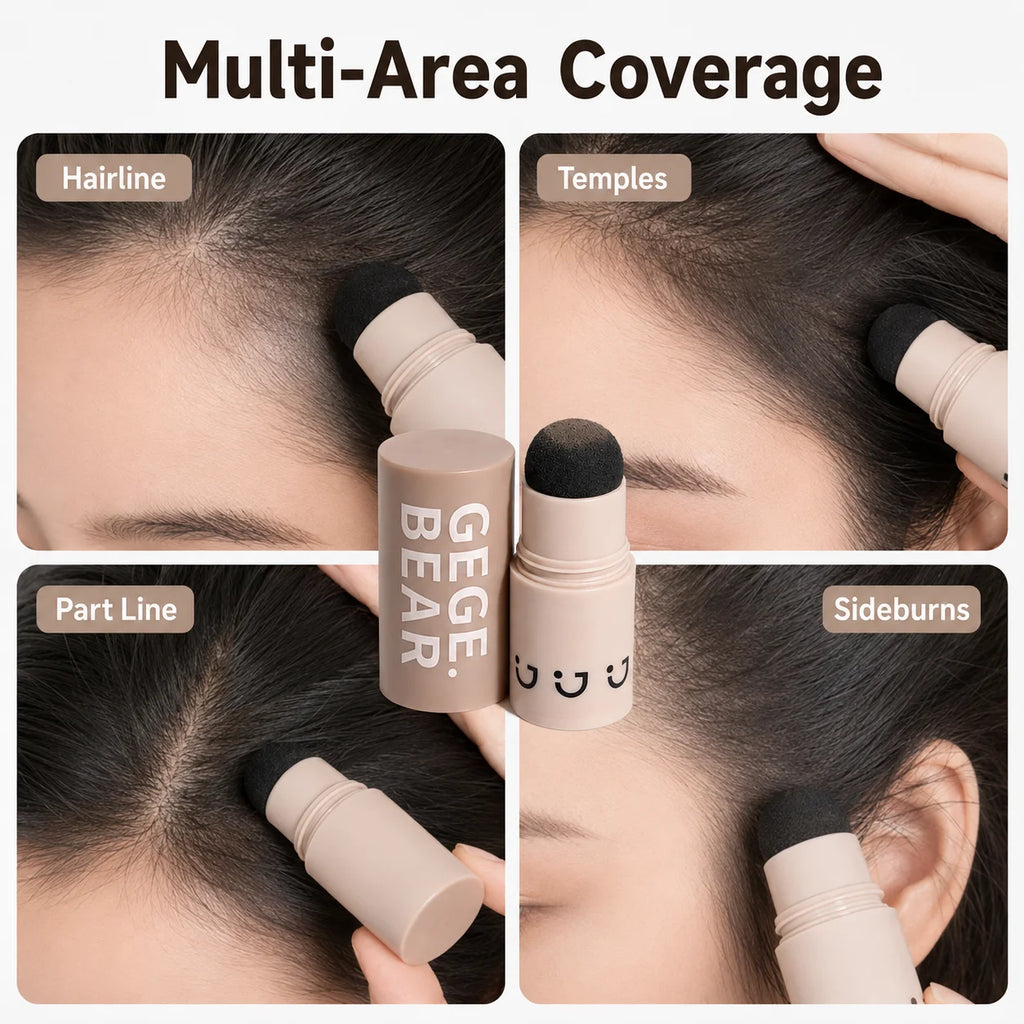 Hairline Shadow Powder Stick Waterproof Root Touch Up Concealer for Gray Roots Thinning Hair Natural Hairline Filler 3 Colors Qme