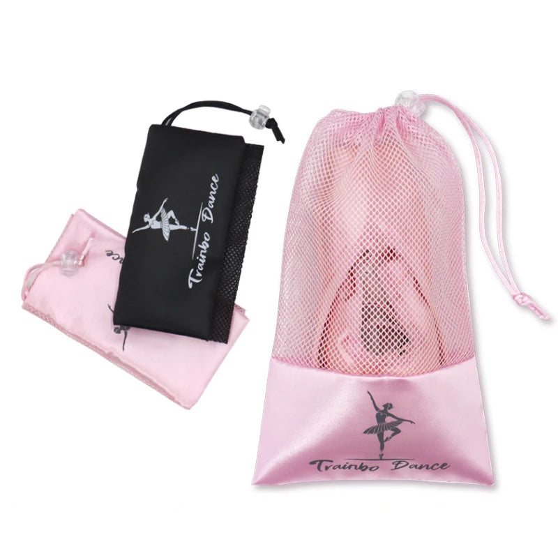 Pouches Satin Ballet Shoe Bag Dance Shoes Pouch Pink White Storage Qme