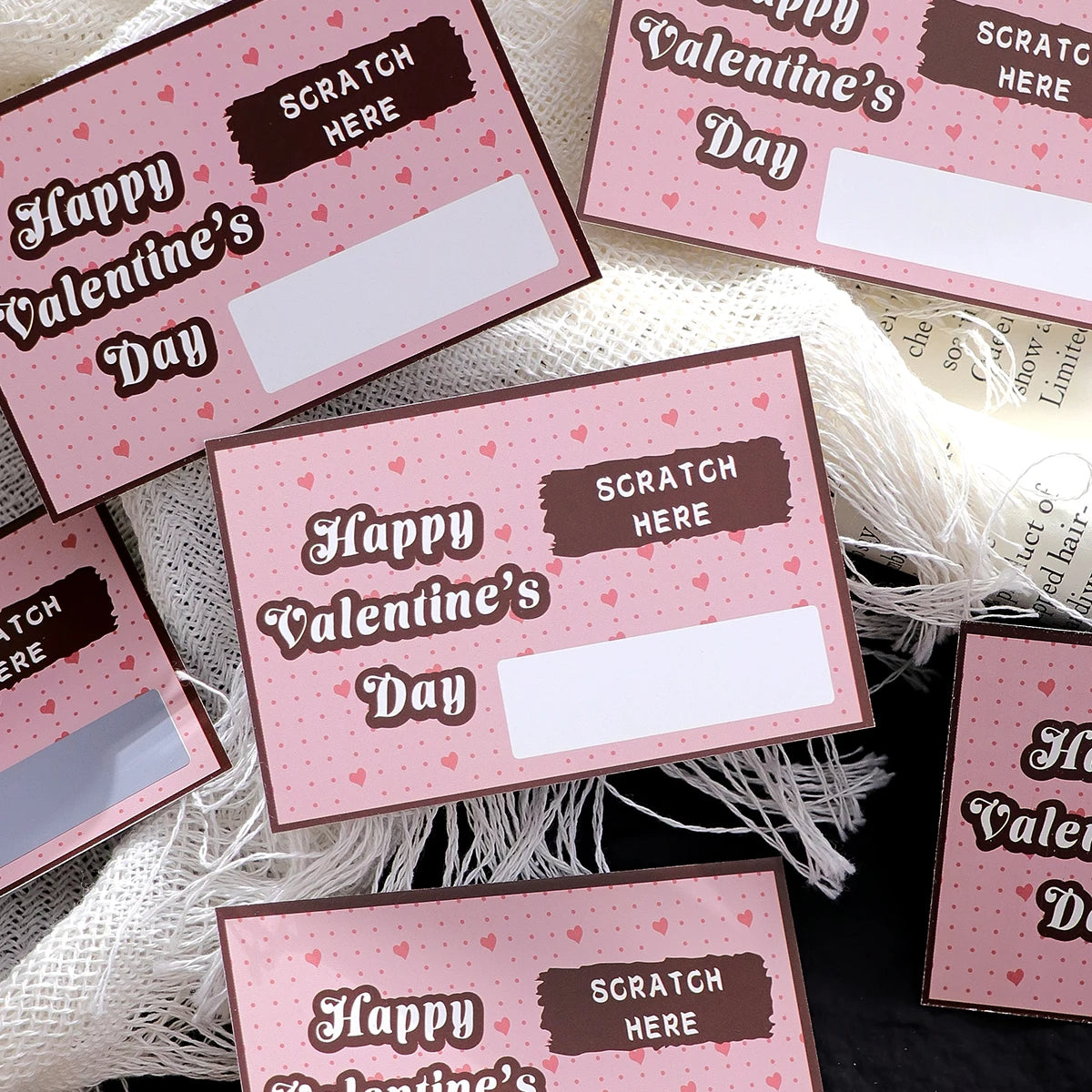 2Pcs/10Pcs/20Pcs Scratch-Off Love Coupons Couple Scratch Off Cards Valentine's Day Wedding Anniversary Creative Gifts Qme