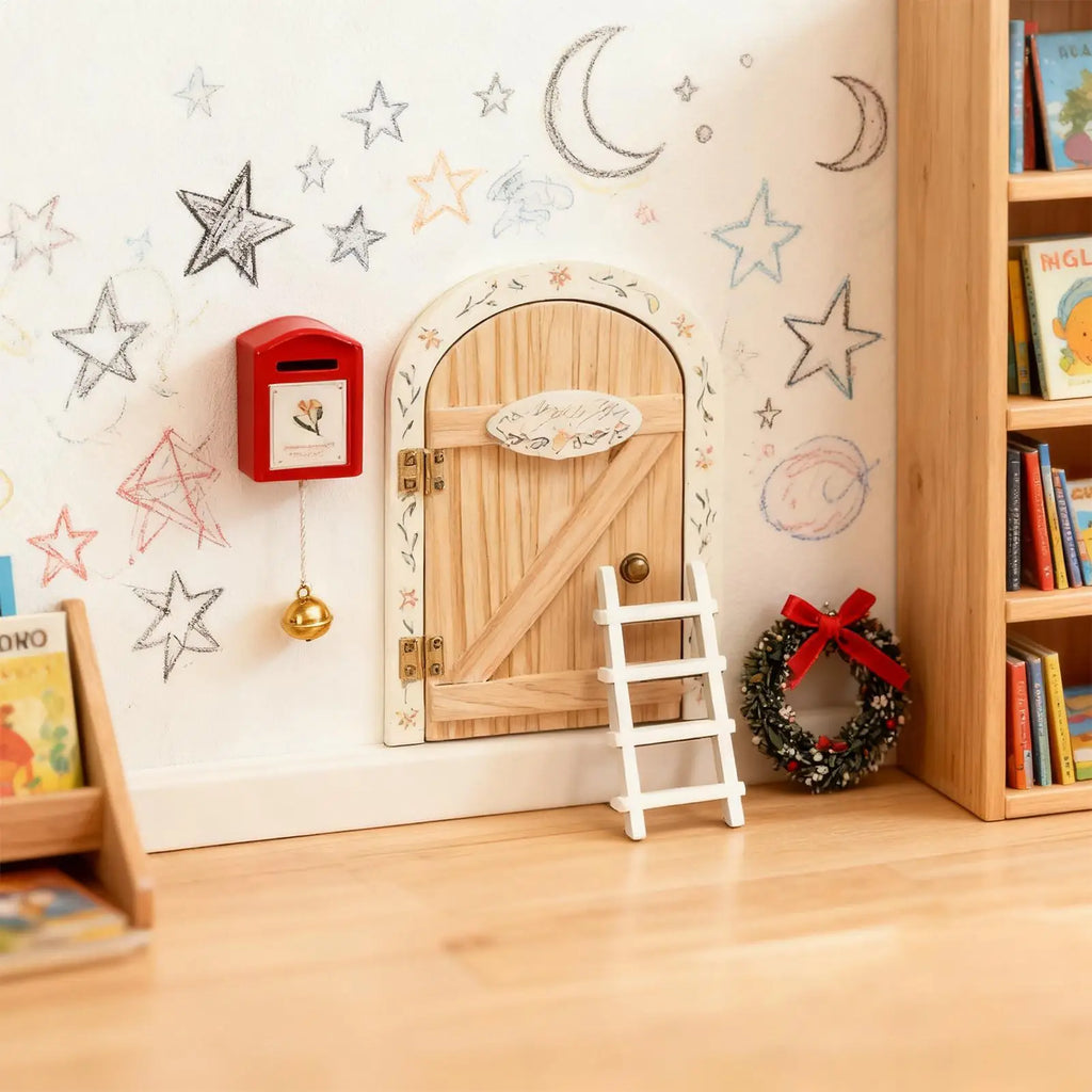 Fairy Doors Christmas Wooden Craft Supplies Small Garden Ornament Qme
