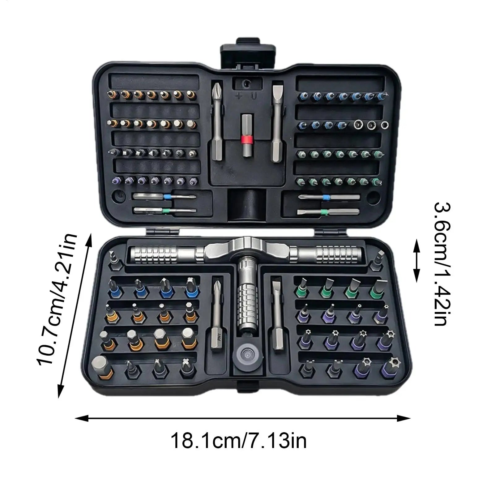 Ratchet Screwdriver Magnetic Precision Portable Tool With Case Ratcheting Allen Wrench Set For Watch Eyeglass Bicycle Electric Qme