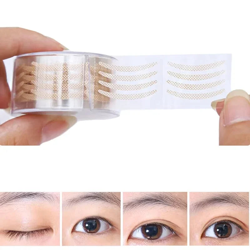 600PCS Double Eyelash Tape Invisible Eyelid Lift Band Self Adhesive Transparent Eyelid Decals Fiber Waterproof Eye Stickers Qme