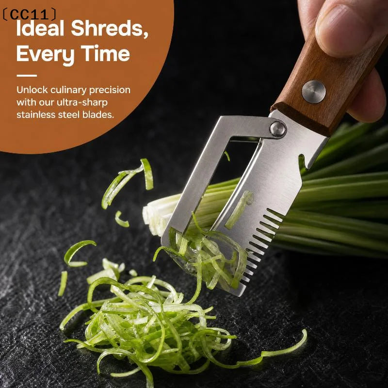 Multi-functional 3-in-1 Stainless Steel Serrated Vegetable Peeler Qme