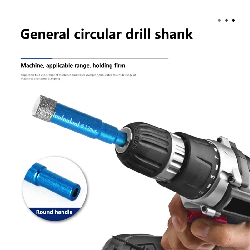 A02F-1 Set Marble Vitrified Tile All- Tile Glass Drill Hole Opener Glass Drill 7-Piece Diamond Drill Qme