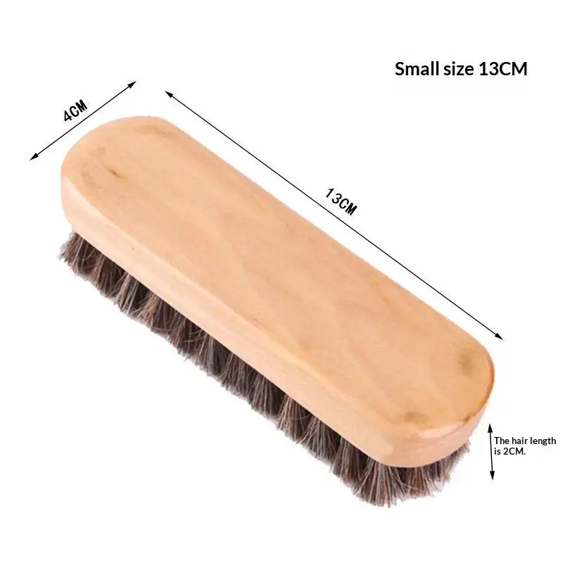 1 Horse Hair Wood Brush Handle Dashboard Details Polishing Cleaning Qme 1pcs