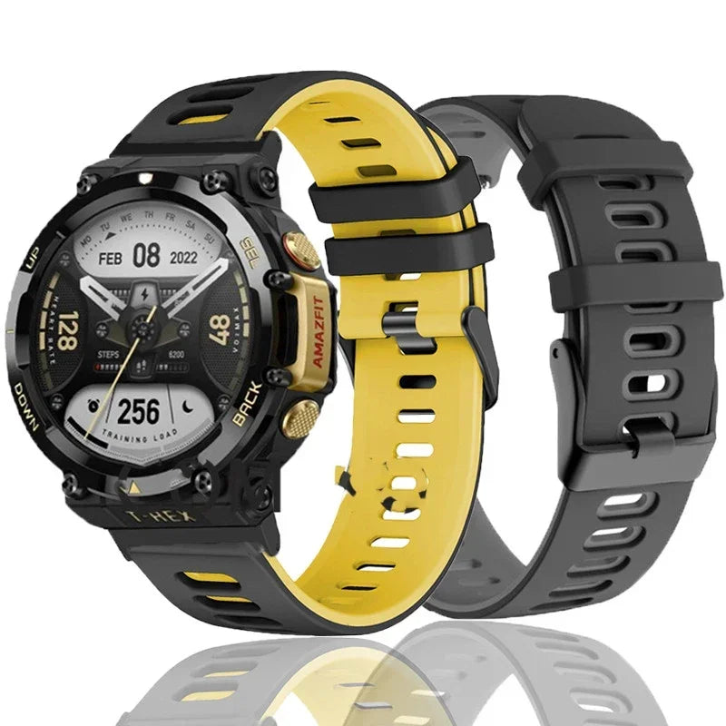 Soft Silicone Strap For Huami Amazfit T-Rex 3 Smart Watch Band Sports Bracelet For Xiaomi Amazfit T-Rex/T-Rex2 Correa Wristband Qme