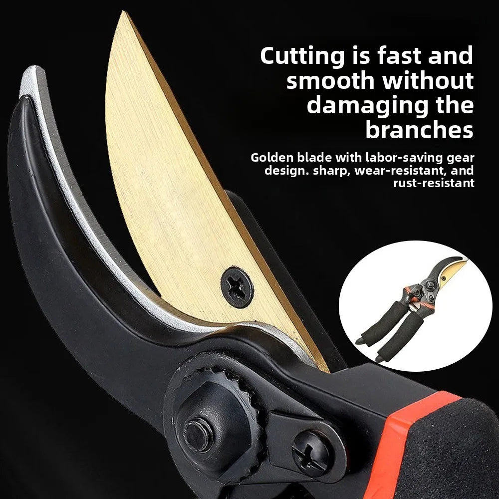 Ergonomic Non Slip Handle 8.5 Inch SK5 Blade Garden Pruners Scissors For Bonsai Fruit Trees Flowers Daily Branch Pruning Qme