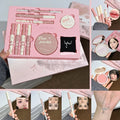 ART VALUE Makeup Set Include 4 Lip Glaze,1 Pressed Powder,1 Blush,1 Eyeliner,1 Eyebrow Pencil,1 Mascara With Necklce Cosmetics Qme Makeup Kits
