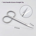 Eye Scissors Twisted Handle Straight-curved-point Double-fold Rapid Qme a