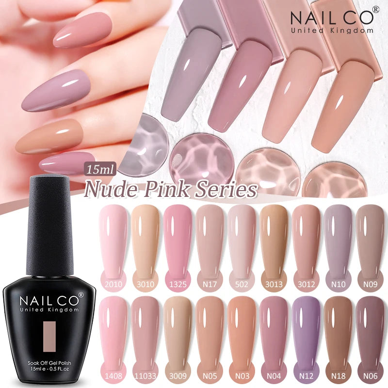 NAILCO Nude Nails Gel Nail Polish UV LED Semi-permant Varnish Hybrid Qme