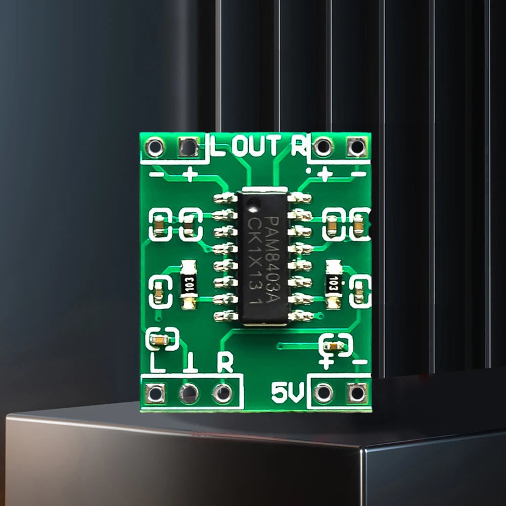PAM8403 Super Mini Digital Amplifier Board 2.5V-5.5V 2 Channels Audio Power Amplifier Module USB Power Supply for Volume Control Qme