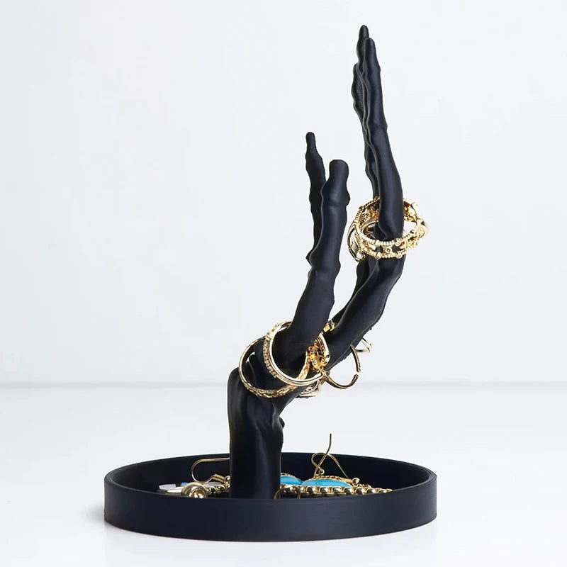 Jewelry Stand Black Plastic Necklace Earring Organizer Monster Hand Qme