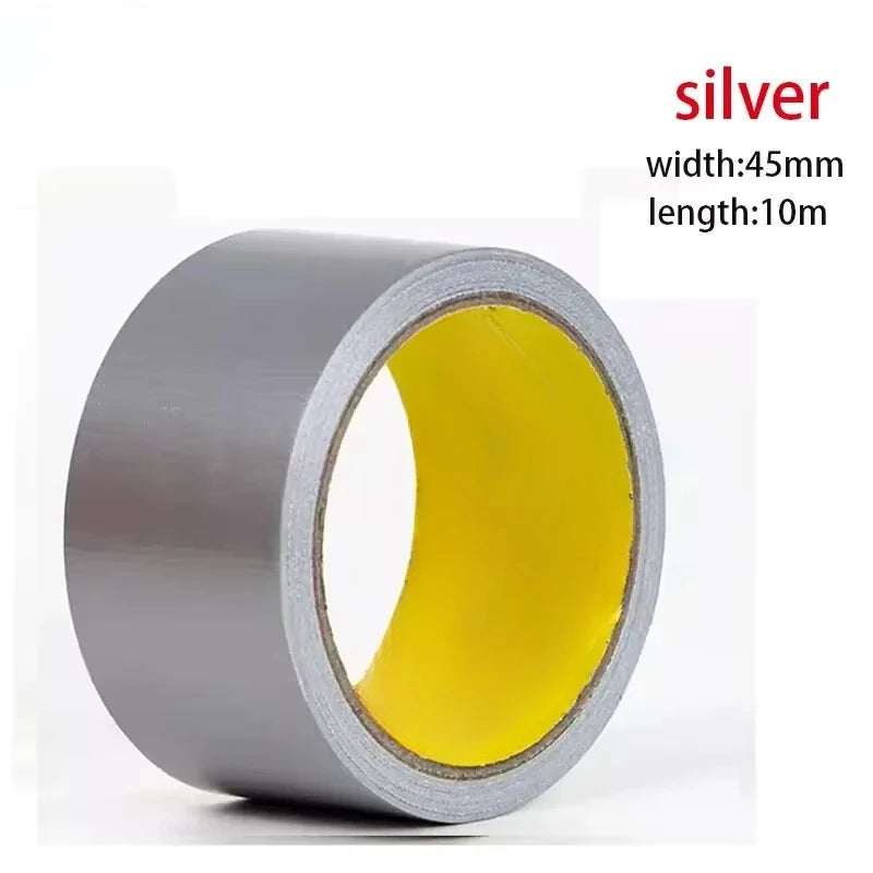 1roll Super Adhesive Fabric Duct Tape,Electric Bicycle Seat Repair, Tarpaulin Repair,tent Repair,blocks Water and Leaves No Glue Qme Silver 180um1 10M