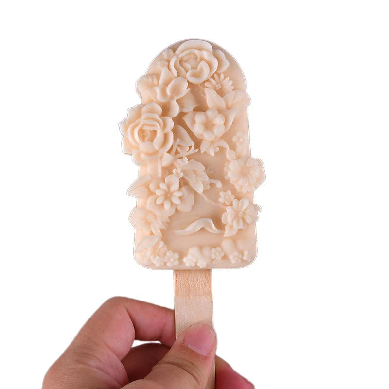 CC11Silicone Flower Popsicle Molds Stunning Floral Design Qme B