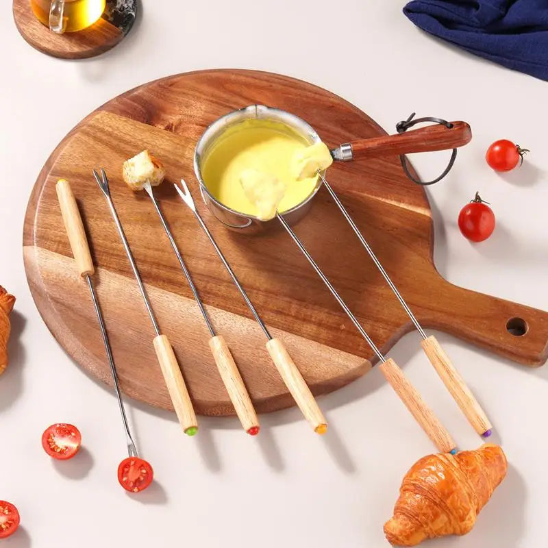 Fondue Fork Grilling Muddler Reusable Fruit Forks Bbq Dipping Plastic Qme