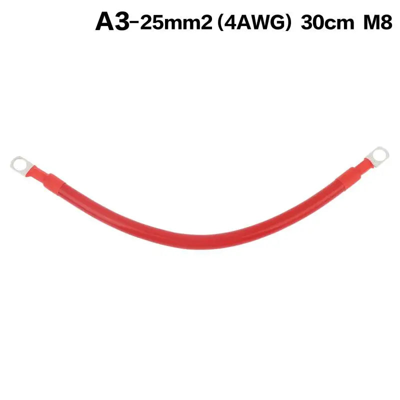 Battery Connection Cable Heat Resistant Pure Copper Core M8 M10 Qme 30cm M8