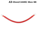 Battery Connection Cable Heat Resistant Pure Copper Core M8 M10 Qme 30cm M8