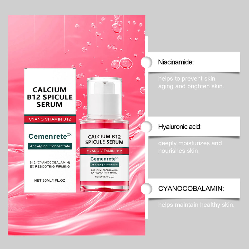 Calcium Skincare Set Anti-Aging Calcium Volume Facial Serum Eye Patches Multi Balm Fade Fine Lines Reduce Dark Circles Nourishes Qme