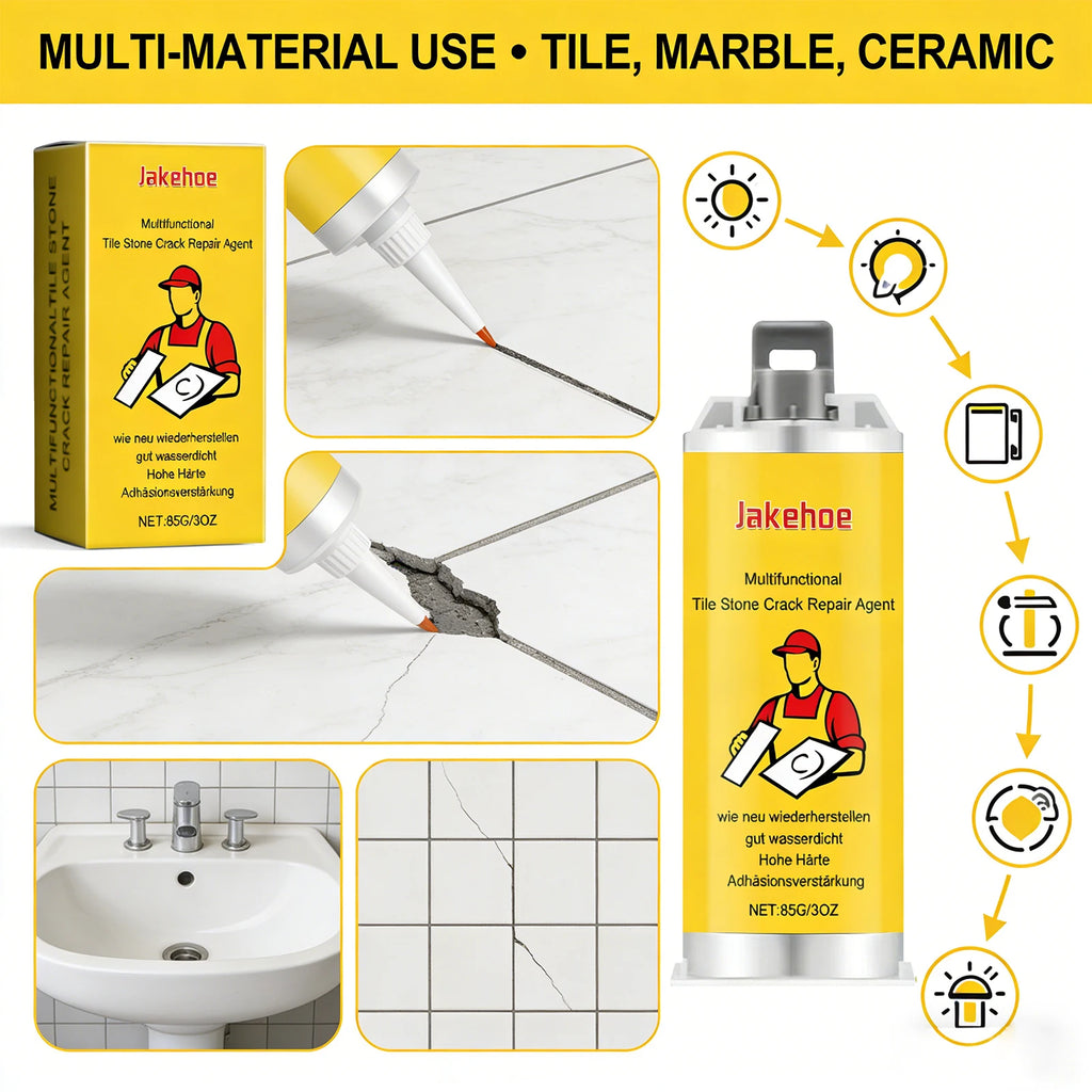 Tile Stone Crack Repair Agent Quickly Repair Ceramic Tiles Crack Restore Tile Integrity Waterproof Durable Ceramic Tile Care Set Qme
