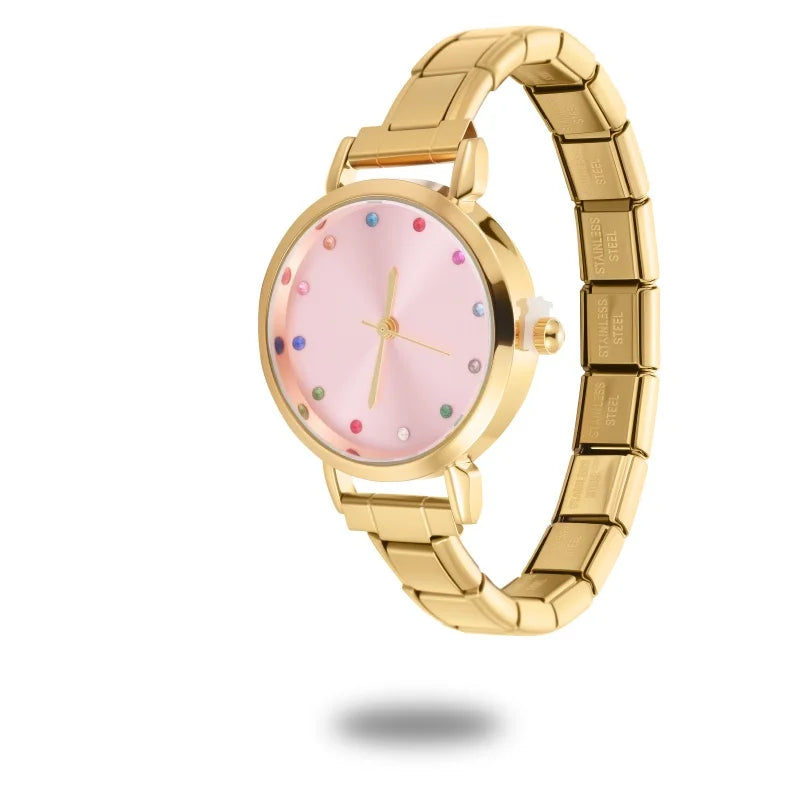 Wholesale Stainless Steel Watch Head Bracelet DIY Italian Charm Women