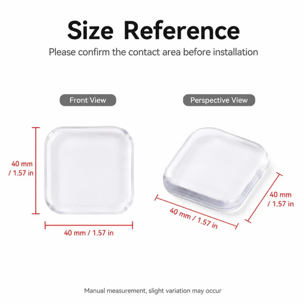 Transparent Round Door Stopper Pads Clear Silicone Wall Protector Self Adhesive Handle Bumper Cushion Pads Home Guard Wall Decor Qme