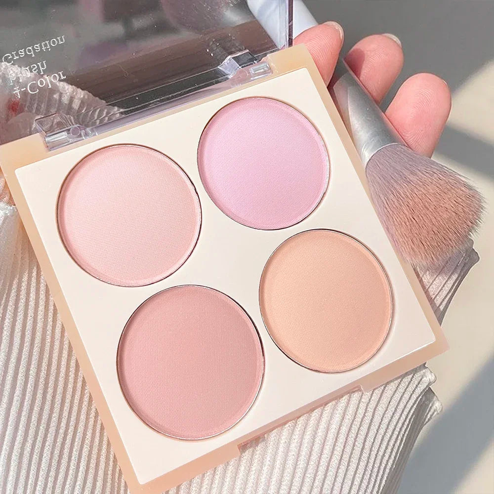 Radiant Blush Palette Makeup Soft Matte Shimmer Natural Glow Youthful Qme 03