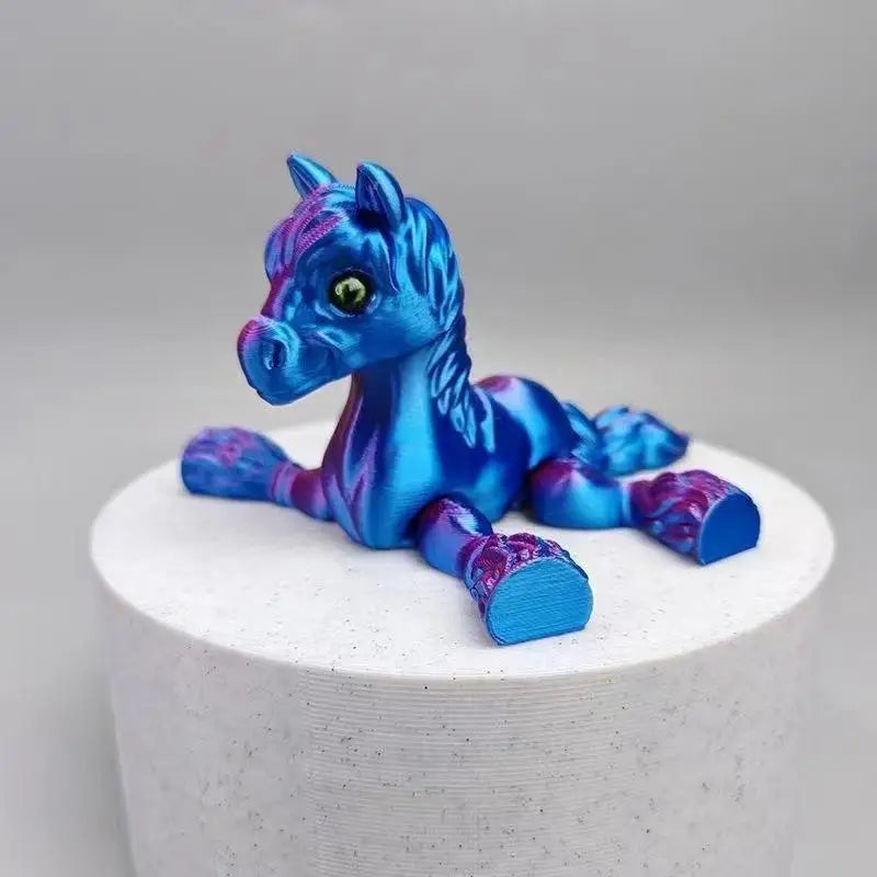 Random All-in-one Molding 3D Printed Horse Simulated Statue Cute Qme