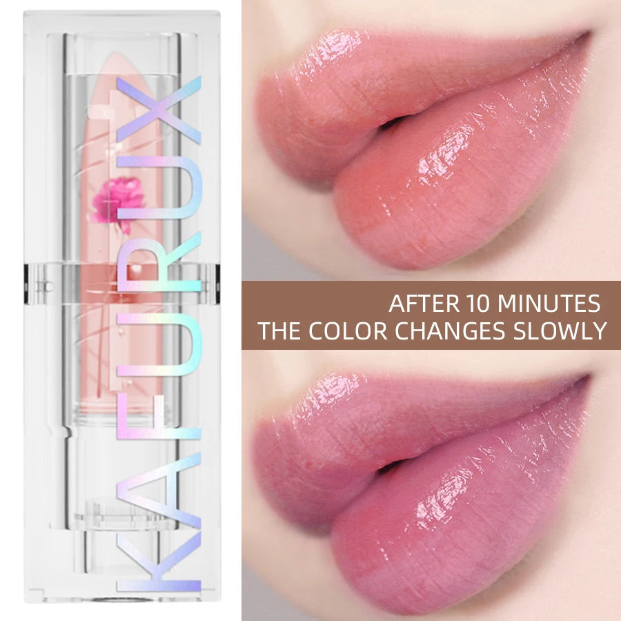 Temperature Jelly Changing Glitter Lipstick Moisturizing Lip Tint Qme